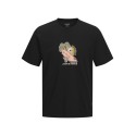 JACK & JONES Plus Cassis Skelet T-shirt - Sort