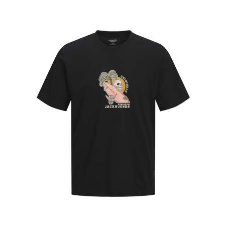 JACK & JONES Plus Cassis Skelet T-shirt - Sort