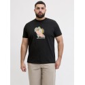 JACK & JONES Plus Cassis Skelet T-shirt - Sort