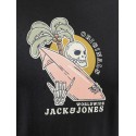 JACK & JONES Plus Cassis Skelet T-shirt - Sort