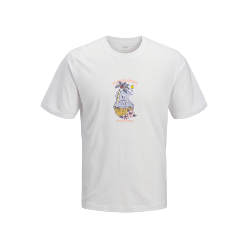 JACK & JONES Plus Cassis Skelet T-shirt - Bright White