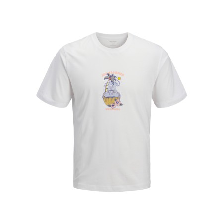 JACK & JONES Plus Cassis Skelet T-shirt - Bright White