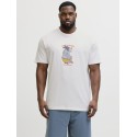JACK & JONES Plus Cassis Skelet T-shirt - Bright White