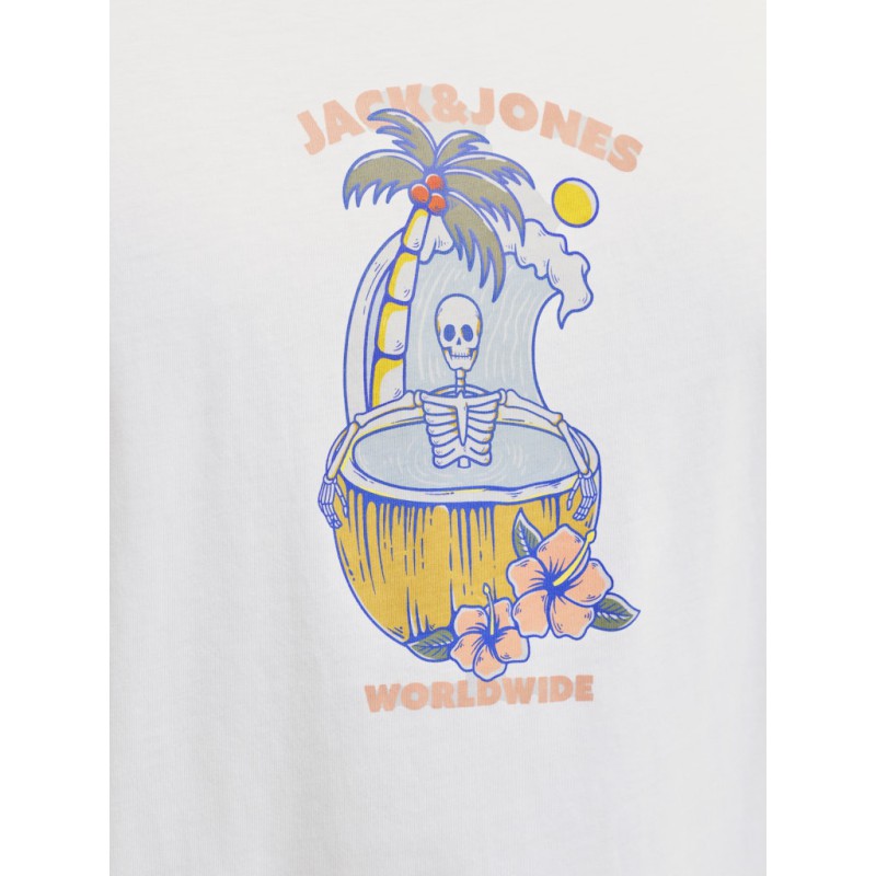 JACK & JONES Plus Cassis Skelet T-shirt - Bright White