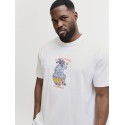 JACK & JONES Plus Cassis Skelet T-shirt - Bright White