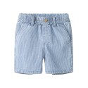 NAME IT Mini Ryan Stribet Denim Shorts - Light Blue Denim