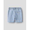NAME IT Mini Ryan Stribet Denim Shorts - Light Blue Denim