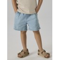 NAME IT Mini Ryan Stribet Denim Shorts - Light Blue Denim