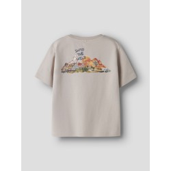 NAME IT Mini Hugo Kortærmet T-shirt - Chateau gray