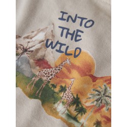 NAME IT Mini Hugo Kortærmet T-shirt - Chateau gray