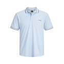 JACK & JONES PLUS Fusion light branding kortærmet polo -  Omphalodes