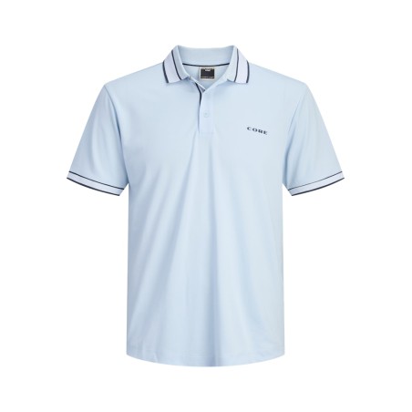 JACK & JONES PLUS Fusion light branding kortærmet polo -  Omphalodes