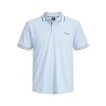 JACK & JONES PLUS Fusion light branding kortærmet polo -  Omphalodes