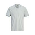 JACK & JONES PLUS Fusion light branding kortærmet polo -  Aqua Gray