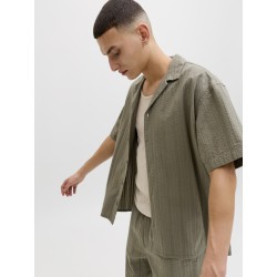 JACK & JONES Tyson kortærmet resort skjorte - Vetiver