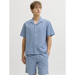 JJ REBEL Haven resort kortærmet t-shirt - Faded Denim