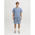JJ REBEL Haven resort kortærmet t-shirt - Faded Denim