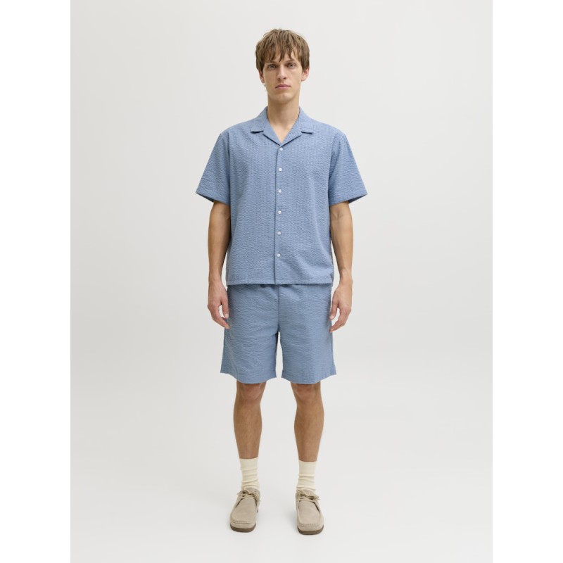 JJ REBEL Haven resort kortærmet t-shirt - Faded Denim