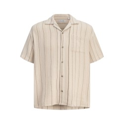 JACK & JONES Bradley kortærmet stribet skjorte - Moonbeam