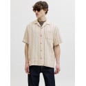 JACK & JONES Bradley kortærmet stribet skjorte - Moonbeam