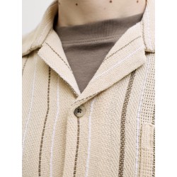 JACK & JONES Bradley kortærmet stribet skjorte - Moonbeam