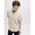 JACK & JONES Bradley kortærmet stribet skjorte - Moonbeam