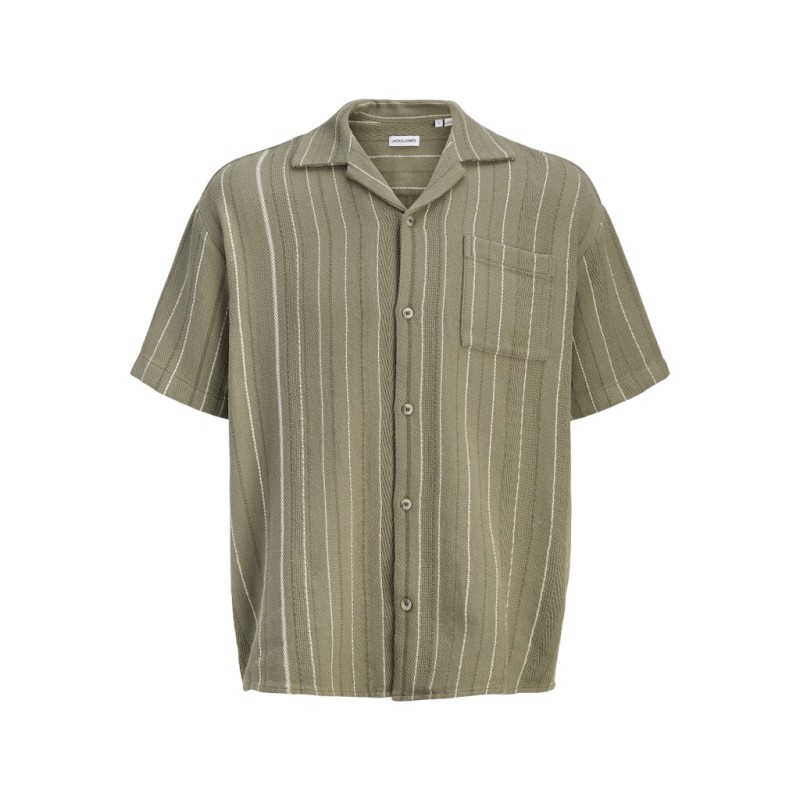 JACK & JONES Bradley kortærmet stribet skjorte - Vetiver