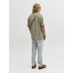 JACK & JONES Bradley kortærmet stribet skjorte - Vetiver