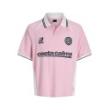 JACK & JONES Junior Club Ribbede S/S Løs Football Polo - Sweet Lilac
