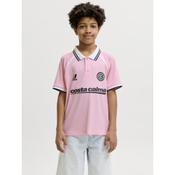JACK & JONES Junior Club Ribbede S/S Løs Football Polo - Sweet Lilac