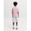 JACK & JONES Junior Club Ribbede S/S Løs Football Polo - Sweet Lilac