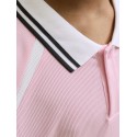 JACK & JONES Junior Club Ribbede S/S Løs Football Polo - Sweet Lilac