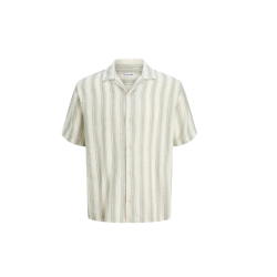 JACK & JONES Liam kortærmet resort skjorte - Cloud Dancer