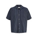 JACK & JONES Bradley kortærmet stribet skjorte - Navy Blazer
