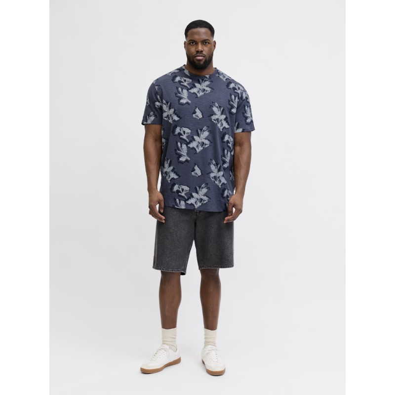 JACK & JONES PLUS Montauk kortærmet t-shirt - Odyssey Gray