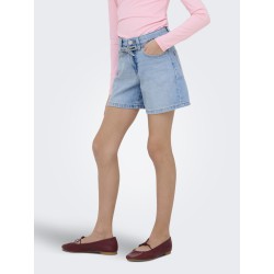 KIDS ONLY Gianna Bælte Shorts - Light Blue Denim