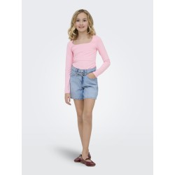 KIDS ONLY Gianna Bælte Shorts - Light Blue Denim