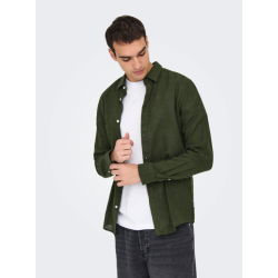 ONLY & SONS Caiden Hør Skjorte -Kambaba