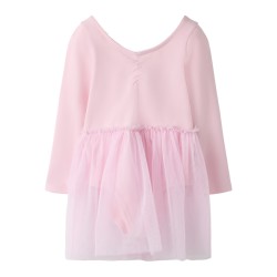 NAME IT Mini Daisy Langærmet Slim Kjole - Romance Rose