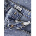 NAME IT Mini Bella Mom Shaped Jeans - Medium Blue Denim / Flower