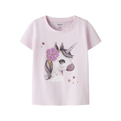 NAME IT Mini Jalisara Kortærmet Top - Cradle Pink