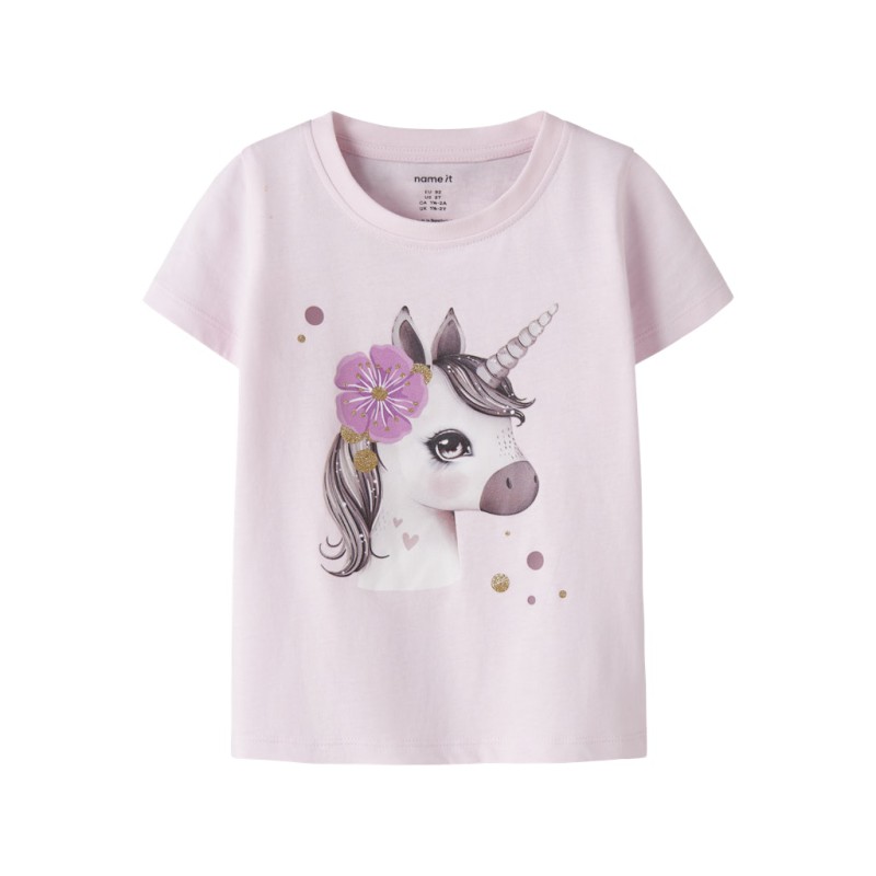 NAME IT Mini Jalisara Kortærmet Top - Cradle Pink