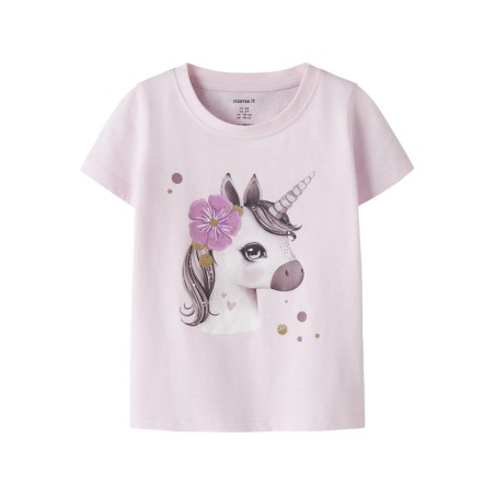 NAME IT Mini Jalisara Kortærmet Top - Cradle Pink