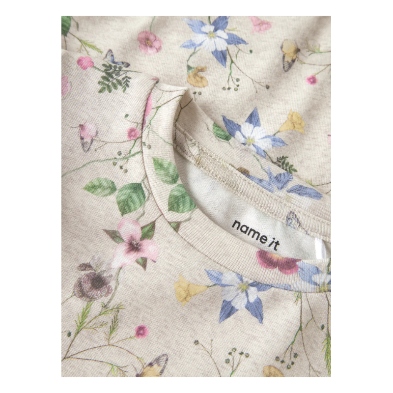 NAME IT Mini Flaca Langærmet Top - Peyote Melange