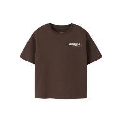 NAME IT KIDS Holle kortærmet t-shirt - Chestnut