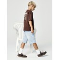 NAME IT KIDS Holle kortærmet t-shirt - Chestnut