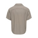 ONLY & SONS Latham Kortærmet Hør Resort Skjorte - Desert Taupe