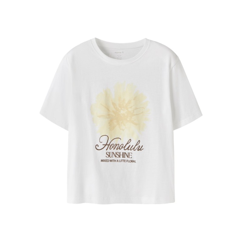 NAME IT KIDS Hadia kortærmet t-shirt - Bright White