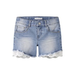 NAME IT KIDS Salli Slim Denim shorts - Medium Blue Denim