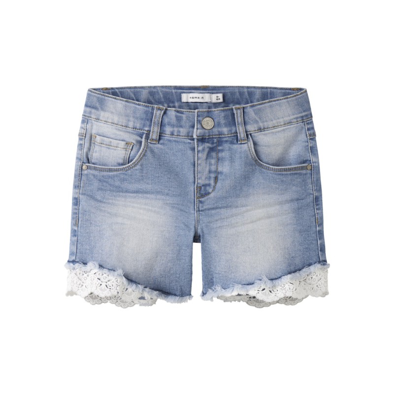 NAME IT KIDS Salli Slim Denim shorts - Medium Blue Denim